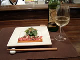 A hidden bistro in Hatchobori managed by the owner and his wife.